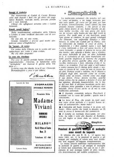 La stampella periodico mensile della sezione milanese dell'Associazione nazionale fra mutilati ed invalidi di guerra