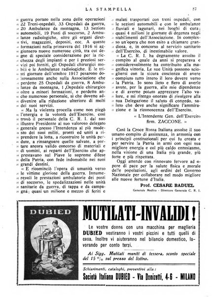 La stampella periodico mensile della sezione milanese dell'Associazione nazionale fra mutilati ed invalidi di guerra