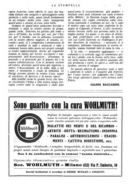 La stampella periodico mensile della sezione milanese dell'Associazione nazionale fra mutilati ed invalidi di guerra