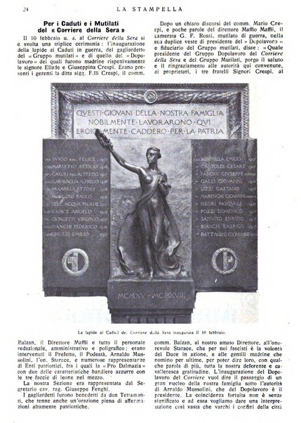 La stampella periodico mensile della sezione milanese dell'Associazione nazionale fra mutilati ed invalidi di guerra