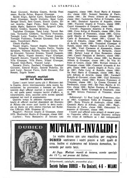 La stampella periodico mensile della sezione milanese dell'Associazione nazionale fra mutilati ed invalidi di guerra