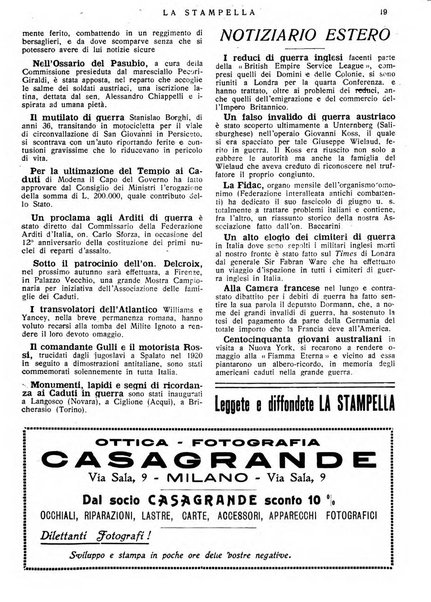 La stampella periodico mensile della sezione milanese dell'Associazione nazionale fra mutilati ed invalidi di guerra