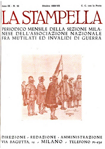 La stampella periodico mensile della sezione milanese dell'Associazione nazionale fra mutilati ed invalidi di guerra