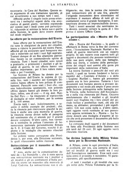 La stampella periodico mensile della sezione milanese dell'Associazione nazionale fra mutilati ed invalidi di guerra