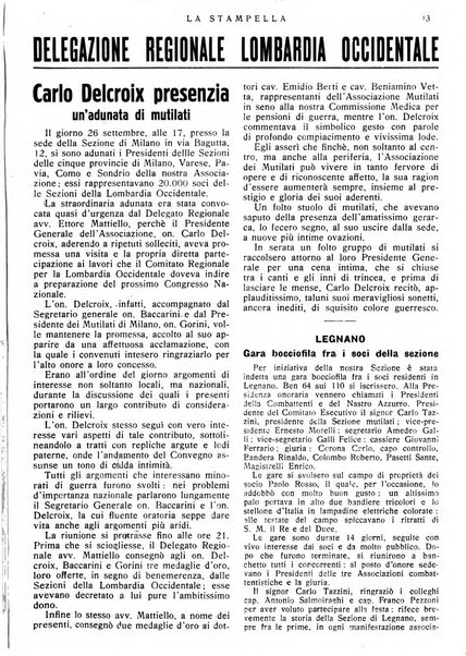 La stampella periodico mensile della sezione milanese dell'Associazione nazionale fra mutilati ed invalidi di guerra