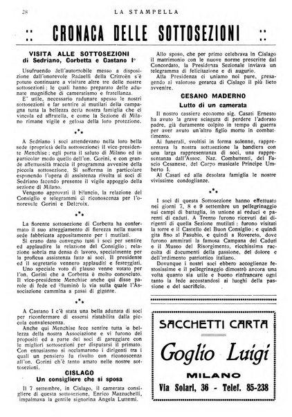 La stampella periodico mensile della sezione milanese dell'Associazione nazionale fra mutilati ed invalidi di guerra