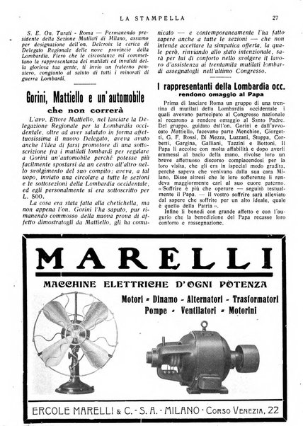 La stampella periodico mensile della sezione milanese dell'Associazione nazionale fra mutilati ed invalidi di guerra