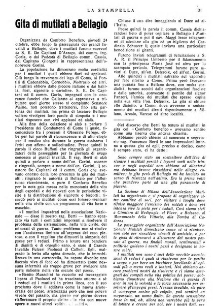 La stampella periodico mensile della sezione milanese dell'Associazione nazionale fra mutilati ed invalidi di guerra