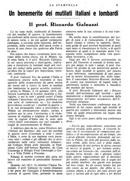 La stampella periodico mensile della sezione milanese dell'Associazione nazionale fra mutilati ed invalidi di guerra