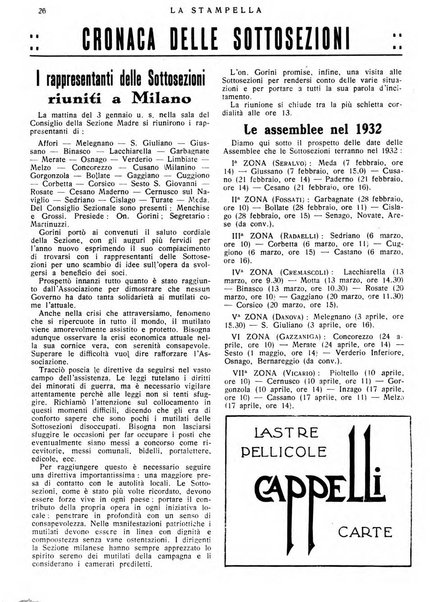 La stampella periodico mensile della sezione milanese dell'Associazione nazionale fra mutilati ed invalidi di guerra