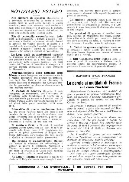 La stampella periodico mensile della sezione milanese dell'Associazione nazionale fra mutilati ed invalidi di guerra