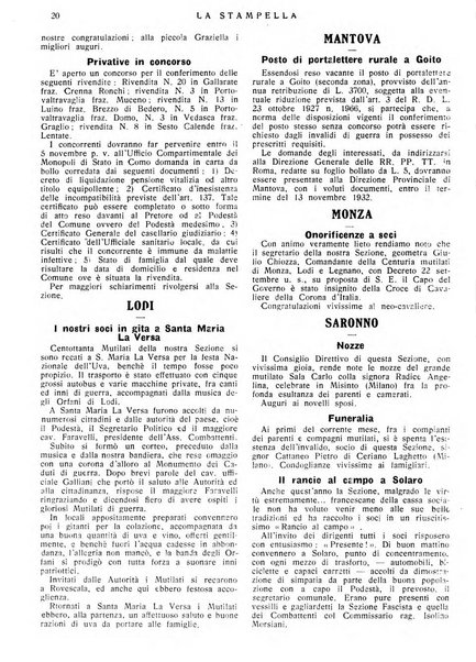 La stampella periodico mensile della sezione milanese dell'Associazione nazionale fra mutilati ed invalidi di guerra