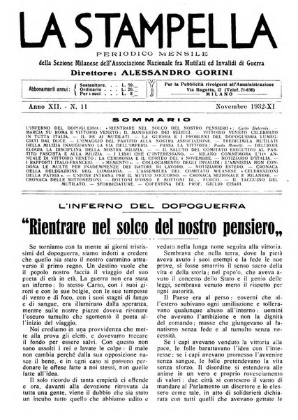 La stampella periodico mensile della sezione milanese dell'Associazione nazionale fra mutilati ed invalidi di guerra