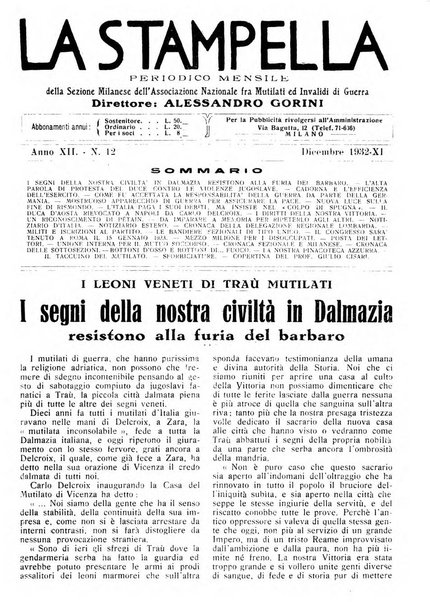 La stampella periodico mensile della sezione milanese dell'Associazione nazionale fra mutilati ed invalidi di guerra