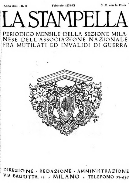 La stampella periodico mensile della sezione milanese dell'Associazione nazionale fra mutilati ed invalidi di guerra