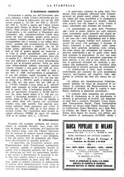 La stampella periodico mensile della sezione milanese dell'Associazione nazionale fra mutilati ed invalidi di guerra