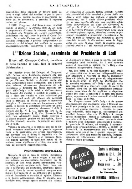 La stampella periodico mensile della sezione milanese dell'Associazione nazionale fra mutilati ed invalidi di guerra