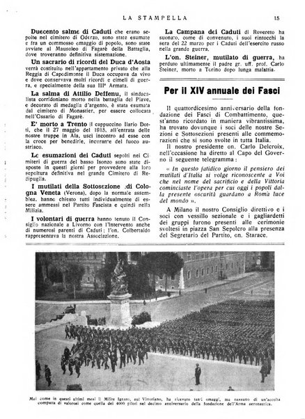 La stampella periodico mensile della sezione milanese dell'Associazione nazionale fra mutilati ed invalidi di guerra