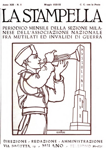 La stampella periodico mensile della sezione milanese dell'Associazione nazionale fra mutilati ed invalidi di guerra