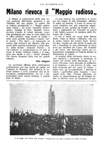 La stampella periodico mensile della sezione milanese dell'Associazione nazionale fra mutilati ed invalidi di guerra