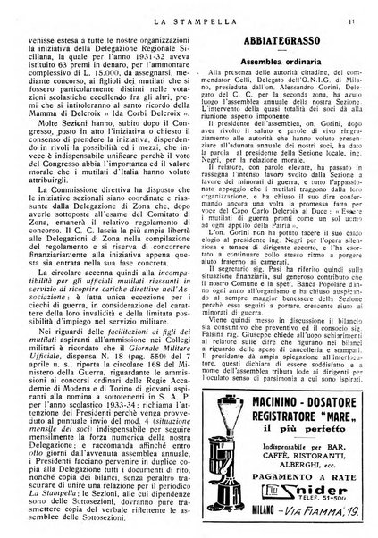 La stampella periodico mensile della sezione milanese dell'Associazione nazionale fra mutilati ed invalidi di guerra