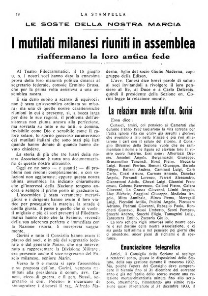 La stampella periodico mensile della sezione milanese dell'Associazione nazionale fra mutilati ed invalidi di guerra