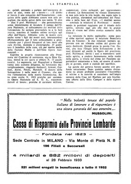 La stampella periodico mensile della sezione milanese dell'Associazione nazionale fra mutilati ed invalidi di guerra