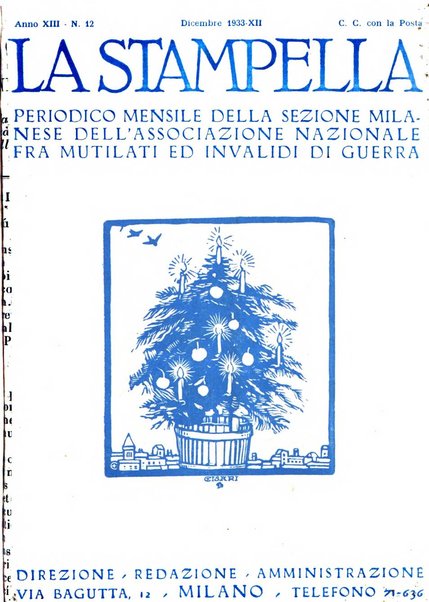 La stampella periodico mensile della sezione milanese dell'Associazione nazionale fra mutilati ed invalidi di guerra