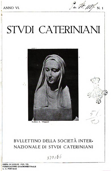 Studi cateriniani bullettino della Società internazionale di studi cateriniani