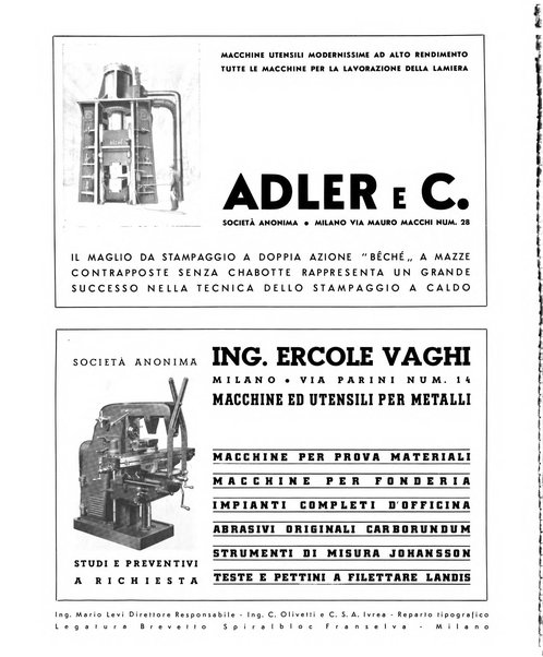 Tecnica ed organizzazione nuove macchine, architettura industriale, assistenza sociale