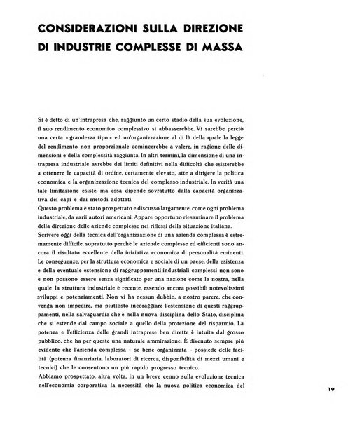 Tecnica ed organizzazione nuove macchine, architettura industriale, assistenza sociale