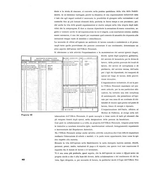 Tecnica ed organizzazione nuove macchine, architettura industriale, assistenza sociale