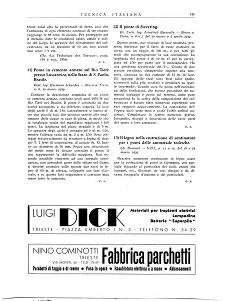 La tecnica italiana rassegna mensile