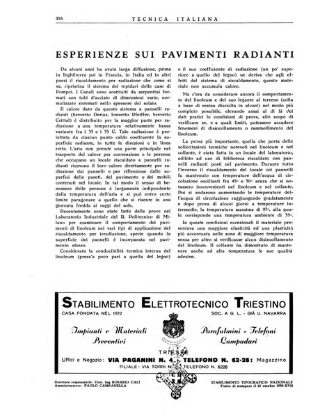 La tecnica italiana rassegna mensile