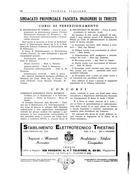 La tecnica italiana rassegna mensile