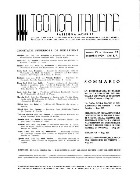 La tecnica italiana rassegna mensile