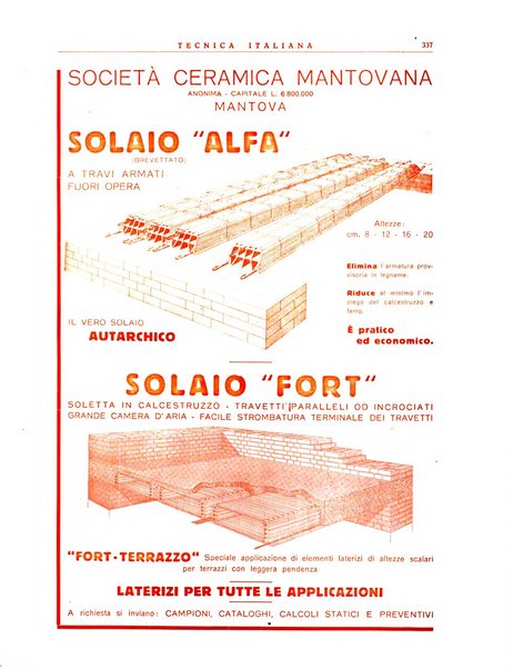 La tecnica italiana rassegna mensile