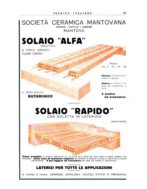 La tecnica italiana rassegna mensile