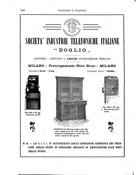 Telegrafi e telefoni rivista tecnica