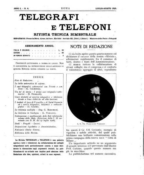 Telegrafi e telefoni rivista tecnica