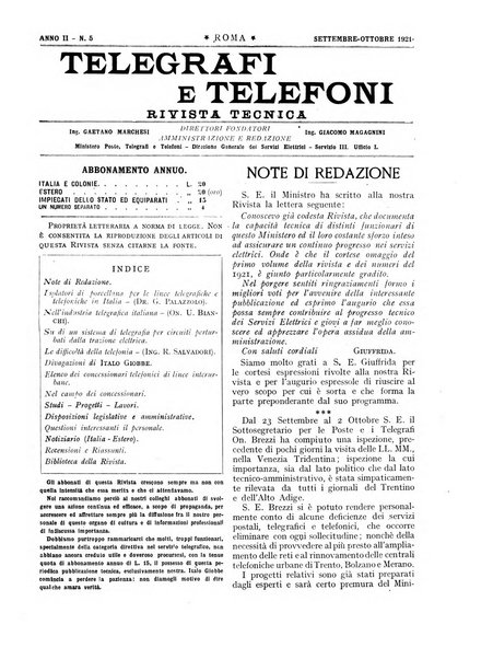 Telegrafi e telefoni rivista tecnica