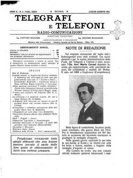 Telegrafi e telefoni rivista tecnica