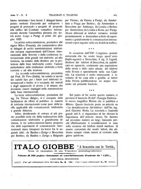 Telegrafi e telefoni rivista tecnica