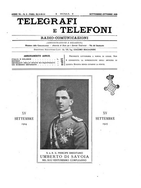 Telegrafi e telefoni rivista tecnica