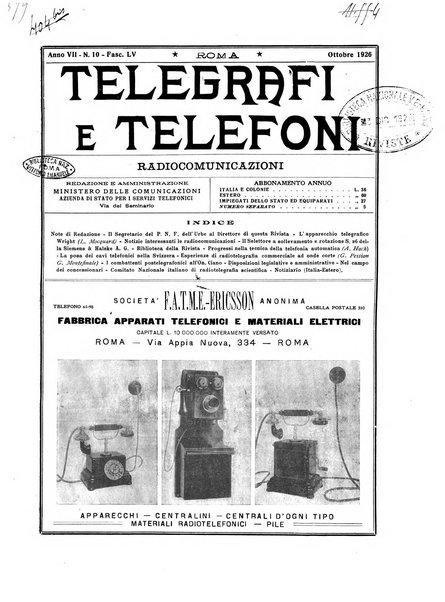 Telegrafi e telefoni rivista tecnica