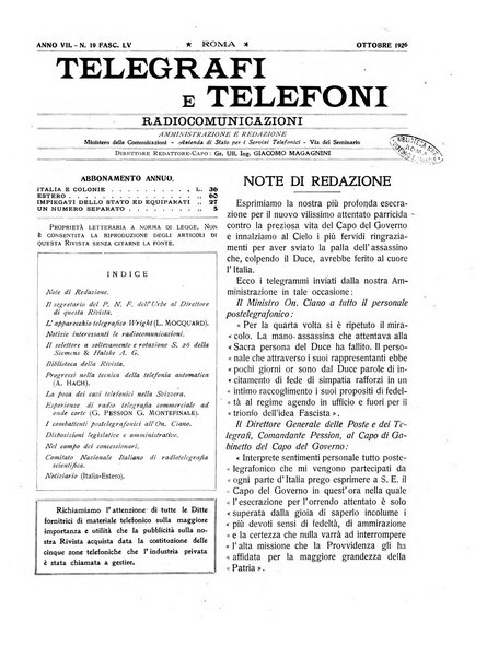 Telegrafi e telefoni rivista tecnica