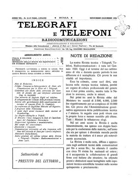 Telegrafi e telefoni rivista tecnica