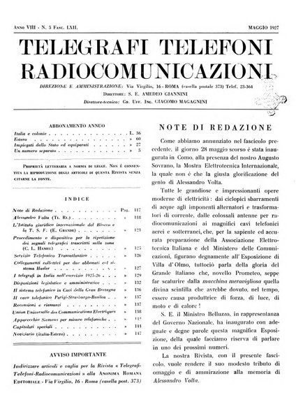 Telegrafi e telefoni rivista tecnica