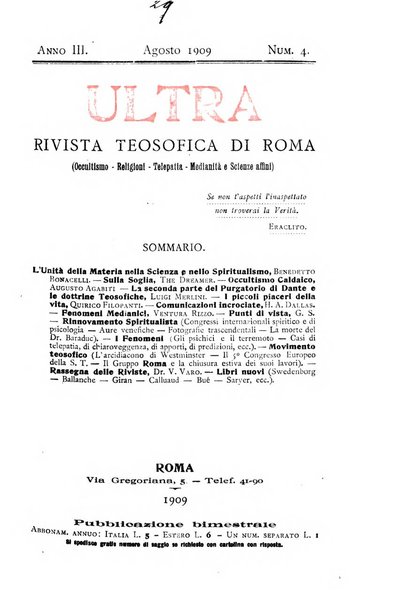 Ultra rivista teosofica di Roma