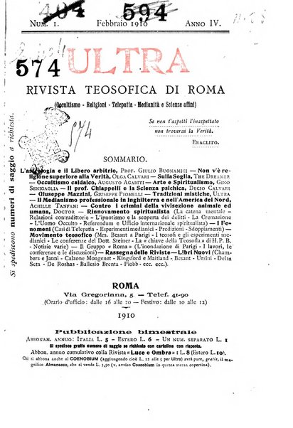 Ultra rivista teosofica di Roma